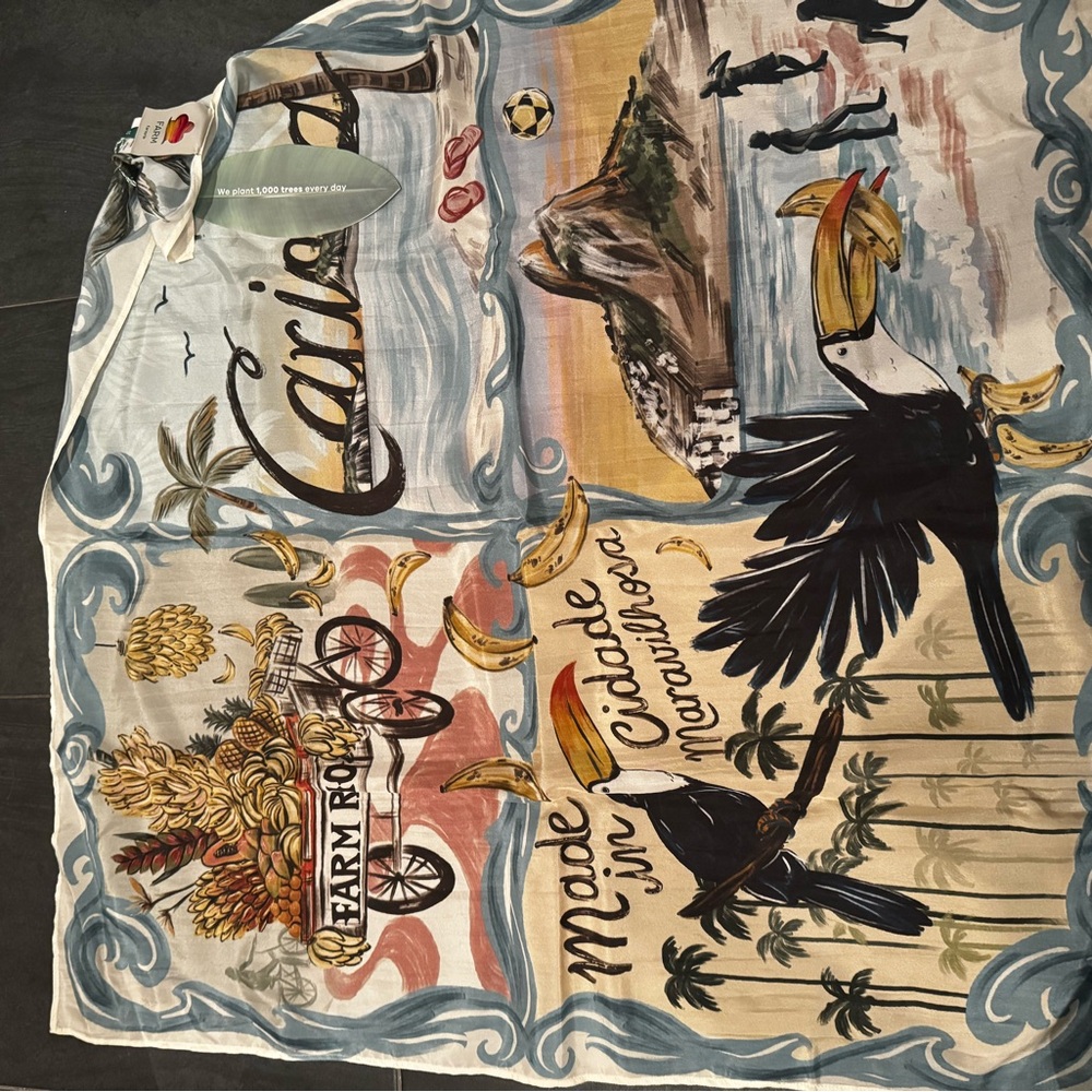 Farm Rio silk scarf - Picture 2 of 4